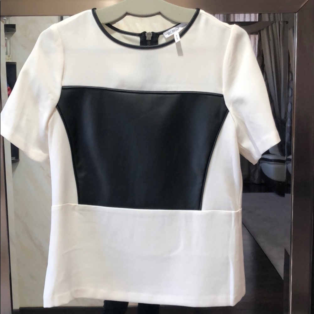 Bcbggeneration top with faux leather